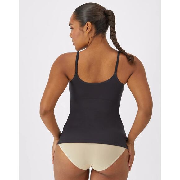 Maidenform Women's XL Black Tummy Control Cami Long Tank Top Shapewear G32-6 - Picture 2 of 10